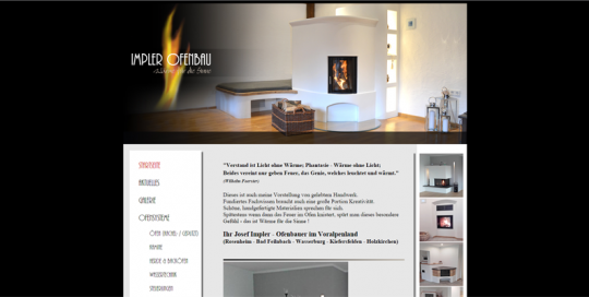 Webdesign für Ofenbau Impler